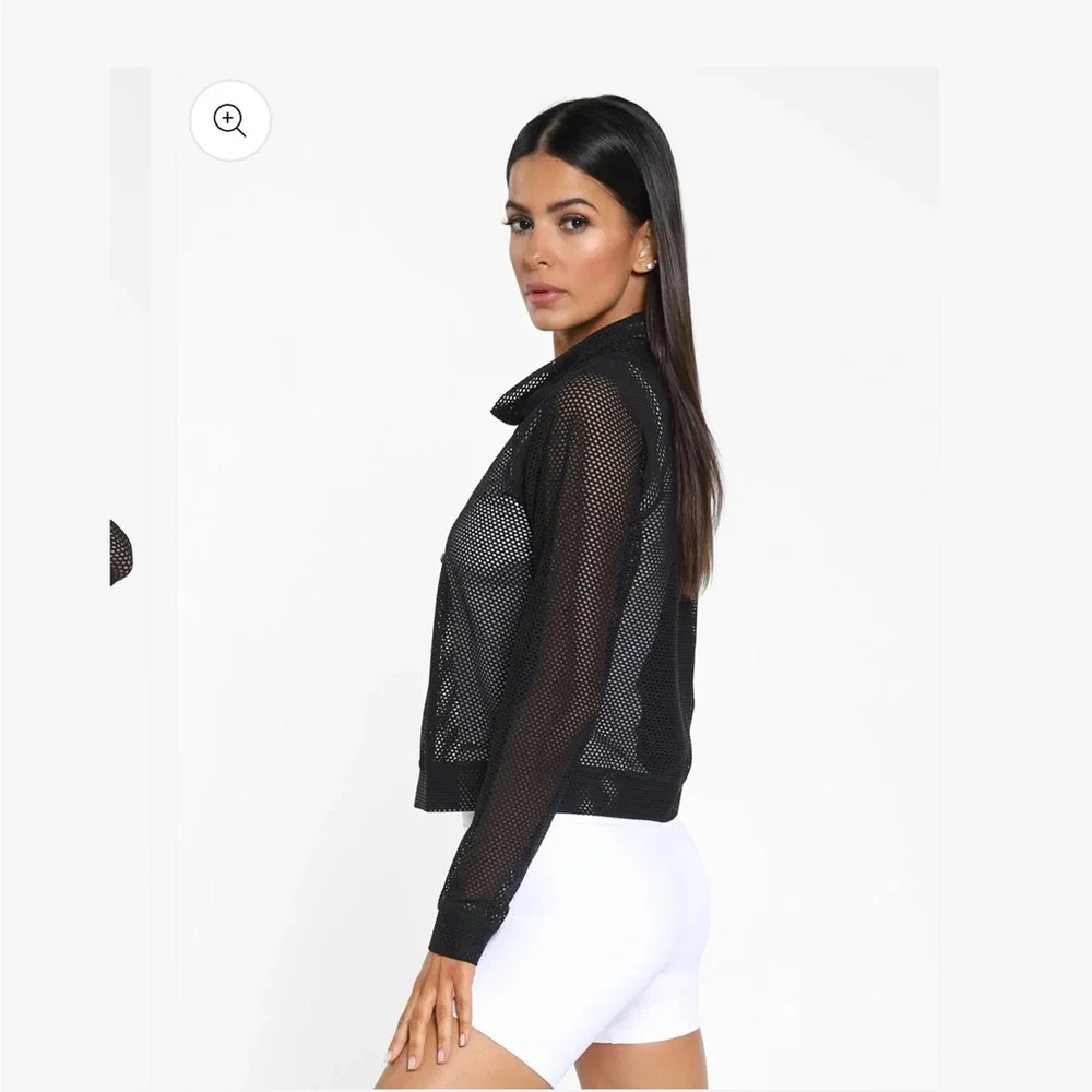 Koral Pump Black Net‎ Mesh Sweatshirt Pullover Womens Size M Athleisure